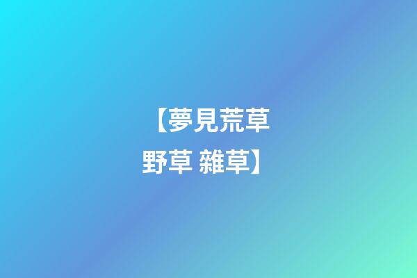 【夢見荒草 野草 雜草】